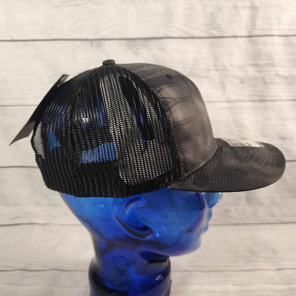 Richardson 112P Trucker Hat Mens Black Kryptek Typhon Camo Mesh Snapback Cap NEW - Picture 5 of 8